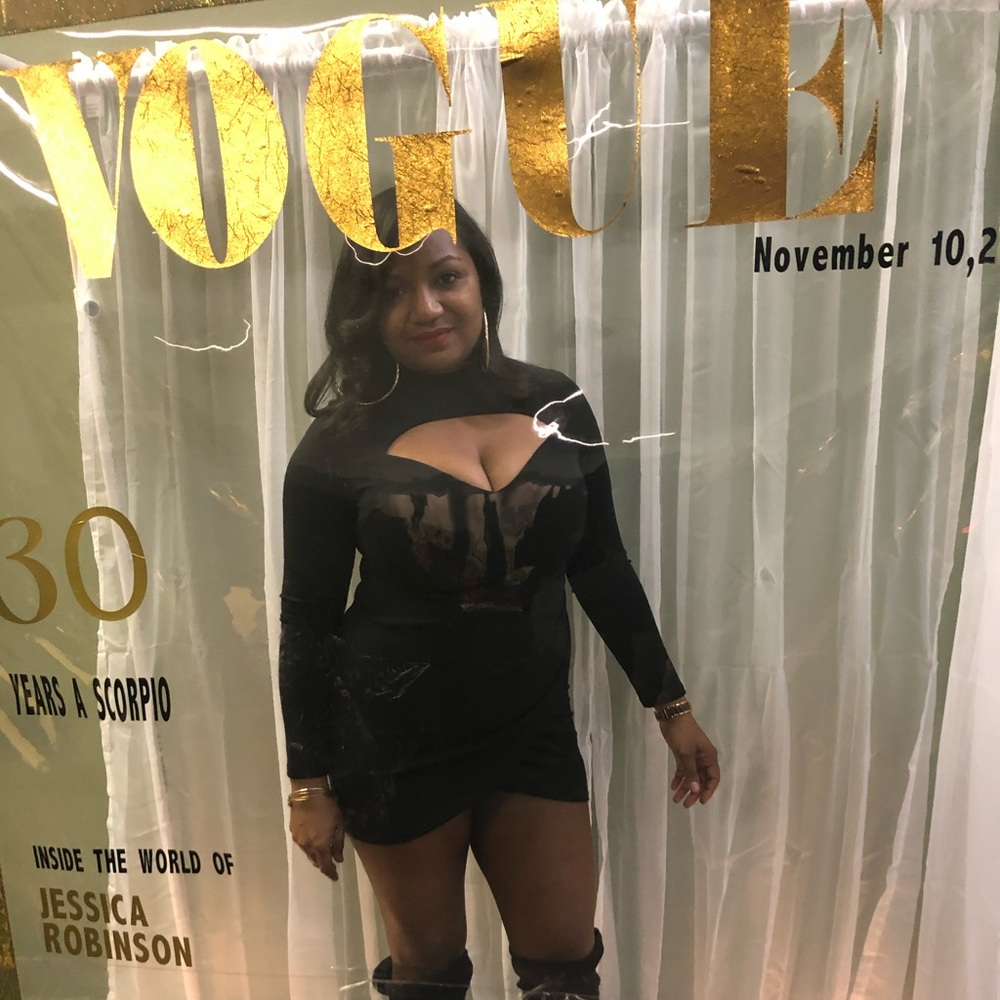 Black Fitting Mini Dress